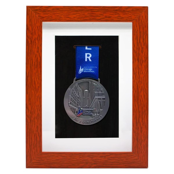 6x8'' Medal Display Frame, Single Medal Display Case, Wooden Medals