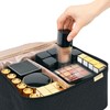 NISHEL Large Double Layer Travel Makeup Bag Women, Cosmetic Case,