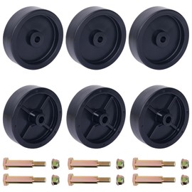 CheeMuii 6 Pack 734-0973 Deck Wheels Kit 6 Pcs Mower Deck Wheels Replace for 112-0337 734-0973 Fit for 32" 38" 42" 44" 46" 48" Riding Lawn Mower Deck