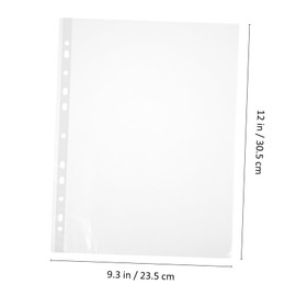 jojofuny 100pcs Clear Binder Sleeves Top Loading Page Protectors for Easy Insertion Sheet Protectors for Organizing Documents and Projects