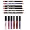 6 Lapices Delineador Labios Mate Ivy + 6 Brillos Labiales