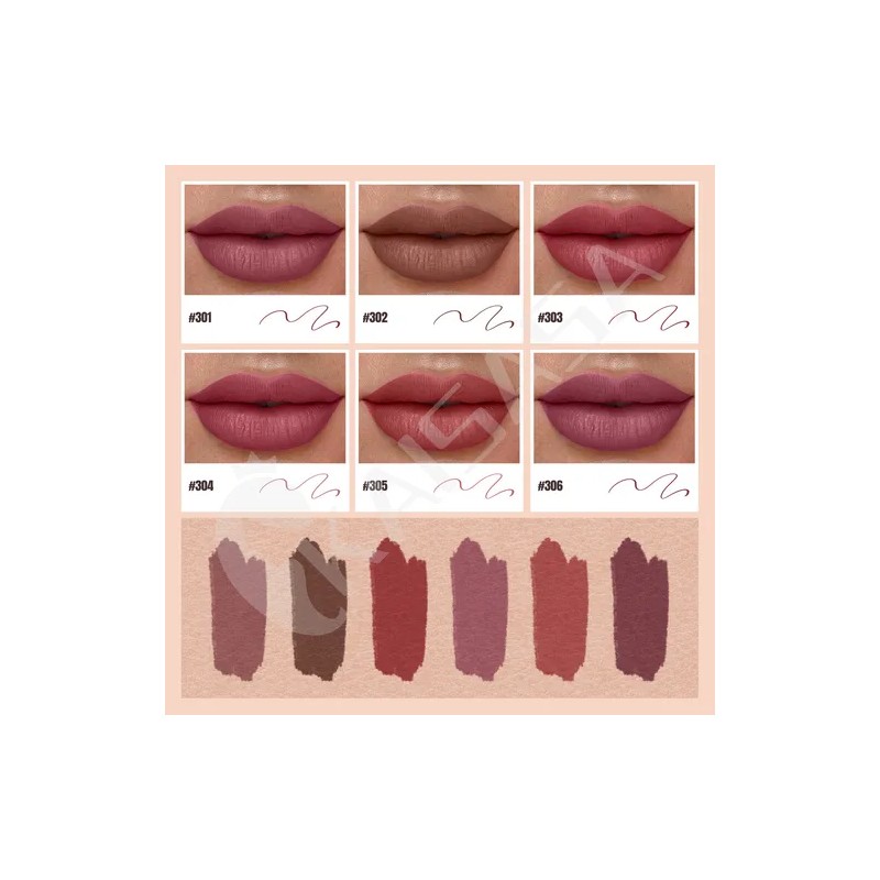 Kaisasa Lapiz Delineador Labios Impermeable Kit 12pcs