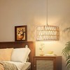 Beser·Win Plug in Pendant Light Rattan Hanging Lights with Plug