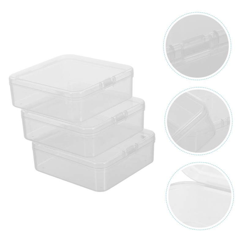 Sosoport 3 Pcs Multi Functional Storage Boxes PP Plastic Containers