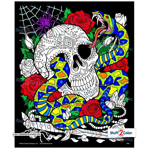 Snake Eyes - Fuzzy Coloring Poster for Kids and Adults
