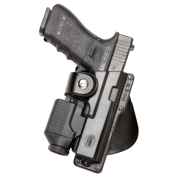 Fobus Roto Tactical Speed Holster Paddle RH GLT19RP Glock 19,23,32 / S&W 99 Compact/ M&P Compact holds Handgun with Laser or Light , Black