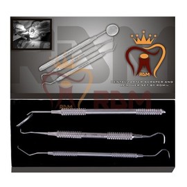 Dental Tartar Scraper and Remover Set in Hollow Handle by RDM