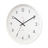 Acctim Aster Non-Ticking Sweep Sleek Wall Clock (White)