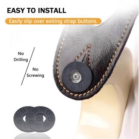 Mebamce 12pcs Guitar Strap Locks Guitar Strap Holder Sturdy Synthetic Rubber Guitar Strap Blocks Guitar Protector Block (Black)