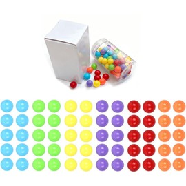 Witlans 60pcs Chinese Checker Game Replacement Balls,6 Solid Color 14mm Acrylic Marbles for Marble Run, Aggravation Traditional Games