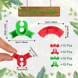 VZZNN Plant Benders, Plant Trainer for Low Load, Plant Support Clips, 90 Degree Plant Stem Trainer for Changing the Growth Direction and Bending Plant Stems, Grow Accessories, Pack of 40