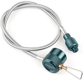 Jeebel Camp 24inch Propane Canister to Threaded Camping Stove Adapter Extension Hose 1L Propane Small Tank Input EN417 Lindal Valve Output with Adjustable On/Off Switch