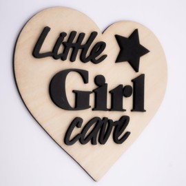 Little Girl Cave Wooden Wall Sign, Playroom Door Hanging, Nursery Bedroom Decor, Baby/Birthday/Wedding/Housewarming Gift
