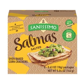 Sanissimo 4 Boxes - Salmas Sanissimo  Salt Crackers Oven Baked Corn Crackers 32 Total