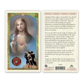 Sacred Heart of Jesus Marine Laminated Prayer Card