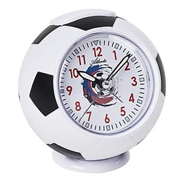 Atlanta 1195 Children's Football Alarm Clock without Ticking White 11 cm