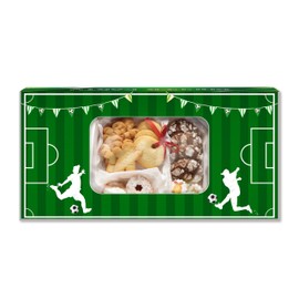 12 Pack Soccer Party Favors Boxes With Window, Sport Boxes For Treat Candy Cookies Party Favors, Gifts Boxes For Birthday Wedding Baby Shower, Christmas Festival Gifts Packaging, 08