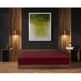 ComfyWell King Size Bed Sheet Bed Cover - Deep Pocket 14 inch (35 cm) - Soft Brushed Microfibre Fabric Burgundy Bedding - Shrinkage and Fade Resistant. (King (150x200cm), Burgundy)