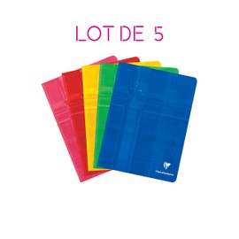 Clairefontaine Metric Notepads Large Square Without Spiral Binding 17 x 2cm Assorted Colours Set of 5