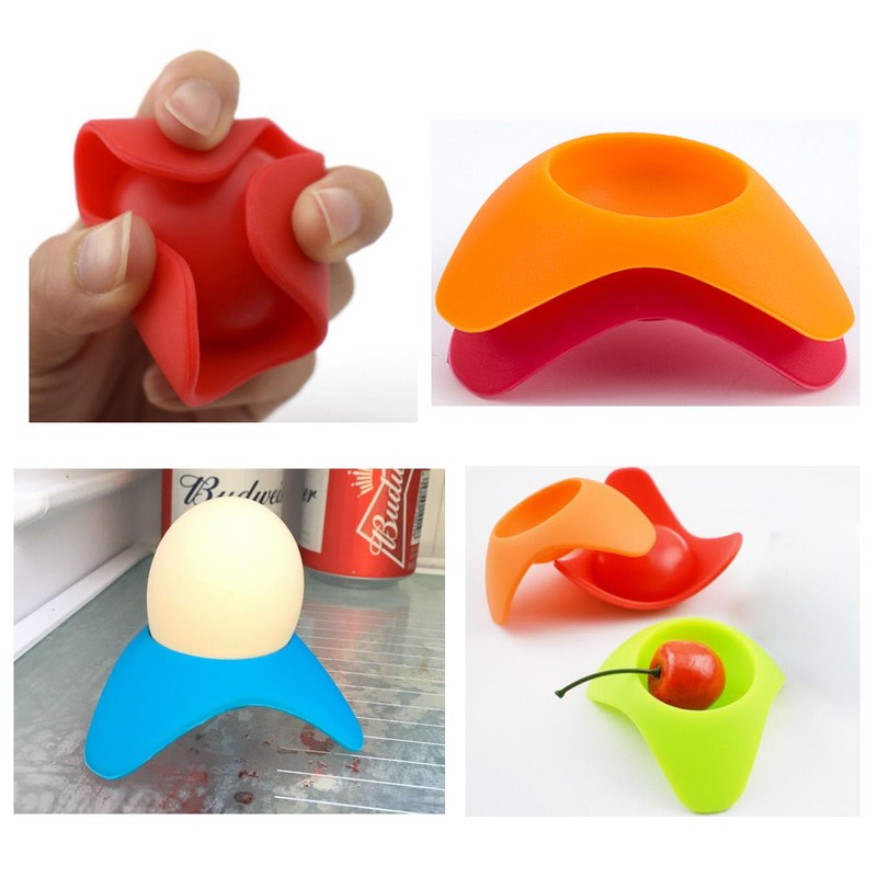 NentMent 4 Pack Egg Cups Serving Holder Silicone Stand Base