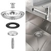 HUAERSICO Universal Sink 80 mm, Strainer Basket Stainless Steel 82