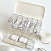 2 PCS Stackable Cable Organizer Storage Box, Desktop Cord Management