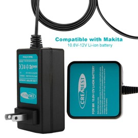 Creabest New 10.8V Li-ion Charger Compatible with makita BL1013 BL1014 DF030D DF330D Pod Style Cordless Drill Battery