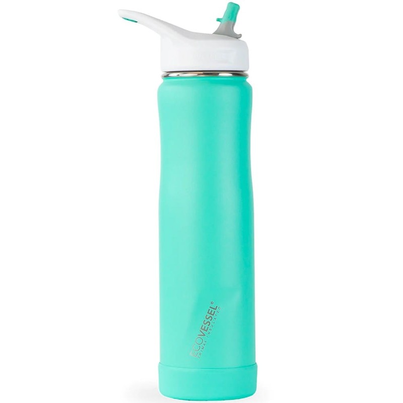 EcoVessel Summit Triple Insulated Bottle with Straw 700ml, Black Shadow