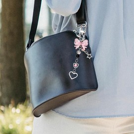 Heart Bow Keychain Charm for Women Bow Bag Charms for Handbags Accessories for Women Girls Heart Charm for Purse Backpack Keychain Charm for Car Keys Accessories