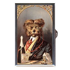 Dog Drinks Champagne Vintage Illustration Decorative Pill Box