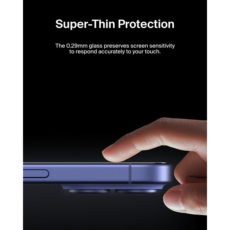 Belkin Belkin ScreenForce InvisiGlass Treated Screen Protector for iPhone 16