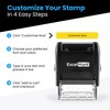 ExcelMark Custom Self Inking Rubber Stamp - Up to 3