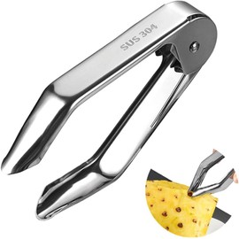 Stainless Steel Pineapple Eye Peeler,Potato Corer,Carrot Corer Tongs,Strawberry Huller,Metal Kitchen Gadget for Fruit and Vegetable (Silvery, One Size)