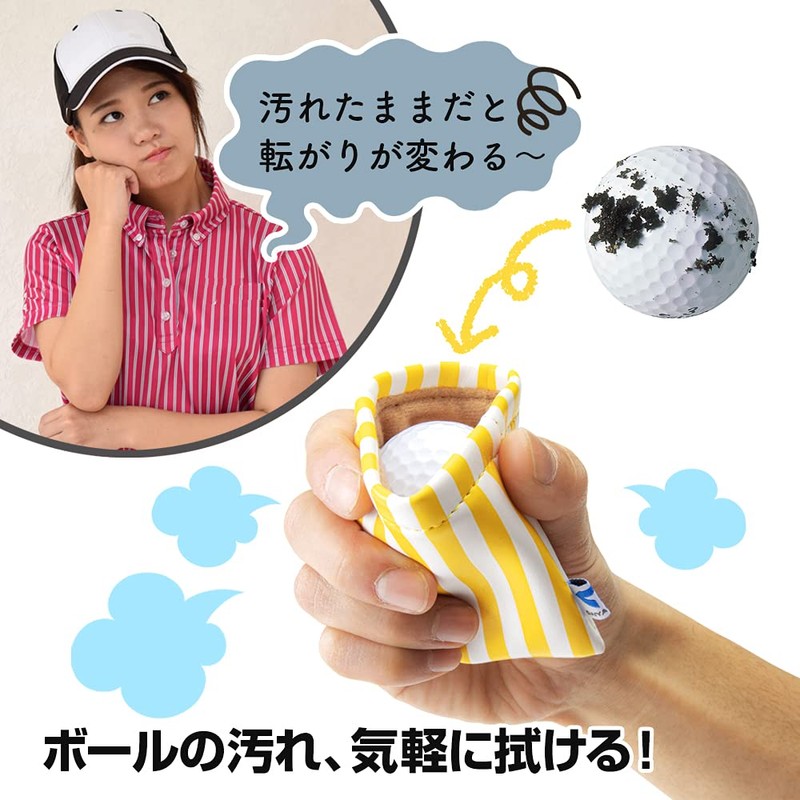 Daiya Golf AS-146 Ball Cleaner Ball Wiper Black