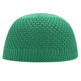 TheKufi® Light Green Open-Weave Nylon Stretchy Soft and Comfortable Kufi Hat Skull Cap Beanie (as1, Alpha, x_l)