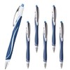 6 x Bic Atlantis Air Retractable Ballpoint Pens, Full Length