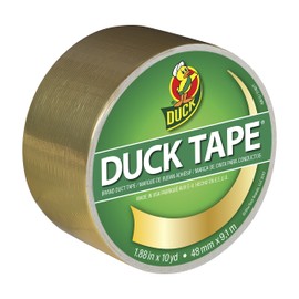 Duck 280748 Duct Tape Single Roll, 1.88 Inches x 10 Yards, Metallic Gold