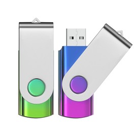 ABLAZE Memoria USB de 4 GB, USB Paquete de 2 USB 2.0 Memory Stick 4 GB USB Flash Drive Pendrive Thumb Drives (Morado y Verde)