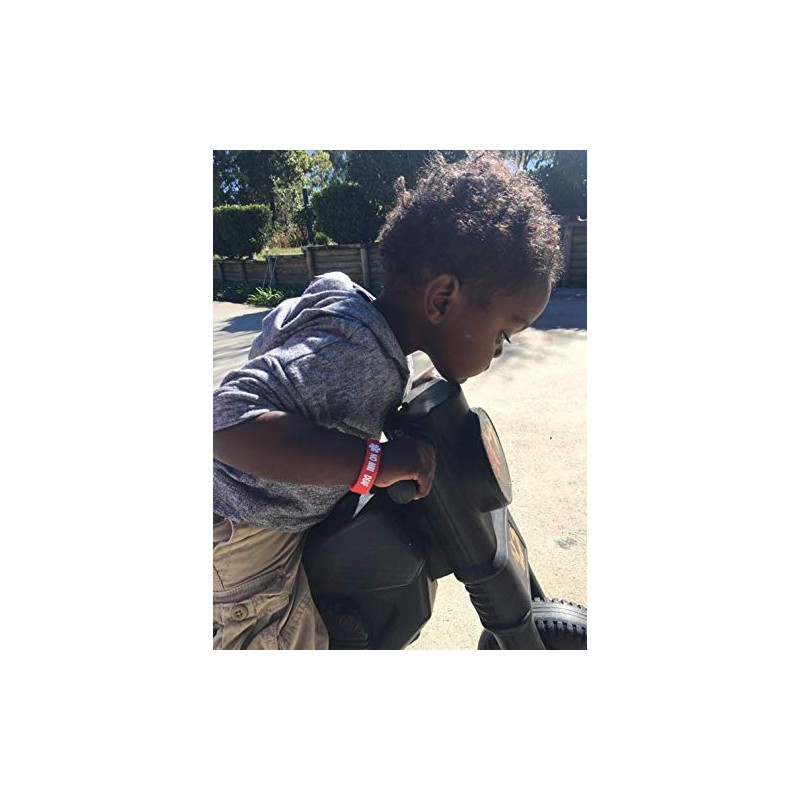 Cochlear Implant Medical Alert Band (Blue, Medium (7.09"))