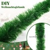 Pack of 4 Christmas Garlands, Green, Artificial Fir Garland, Diameter