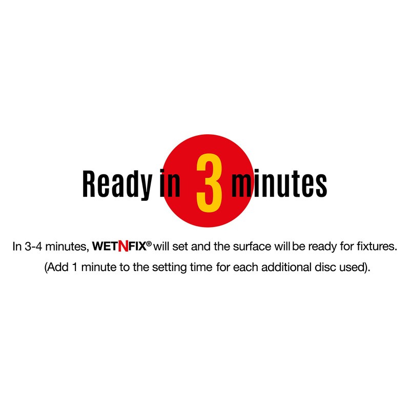 WETNFIX (50 DISCS) - Fixing Wall Plugs Fast. No need