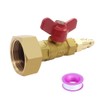 BesNPT RV Winterize Blowout Ball Valve Adapter with 1/4" Quick