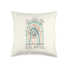 I Love Gardening Soil Mates | Gardening Lover | Plant Lady/Mom Throw Pillow, 16x16, Multicolor