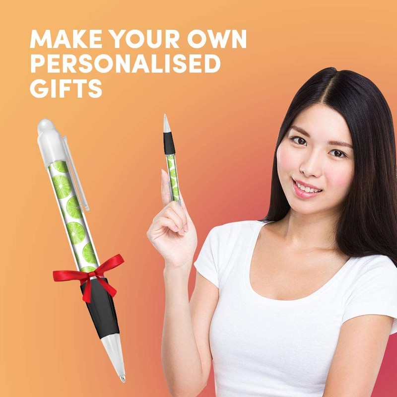 Beautiful and comfortable White Ballpoint Pen(Black Ink) - Juicy Green