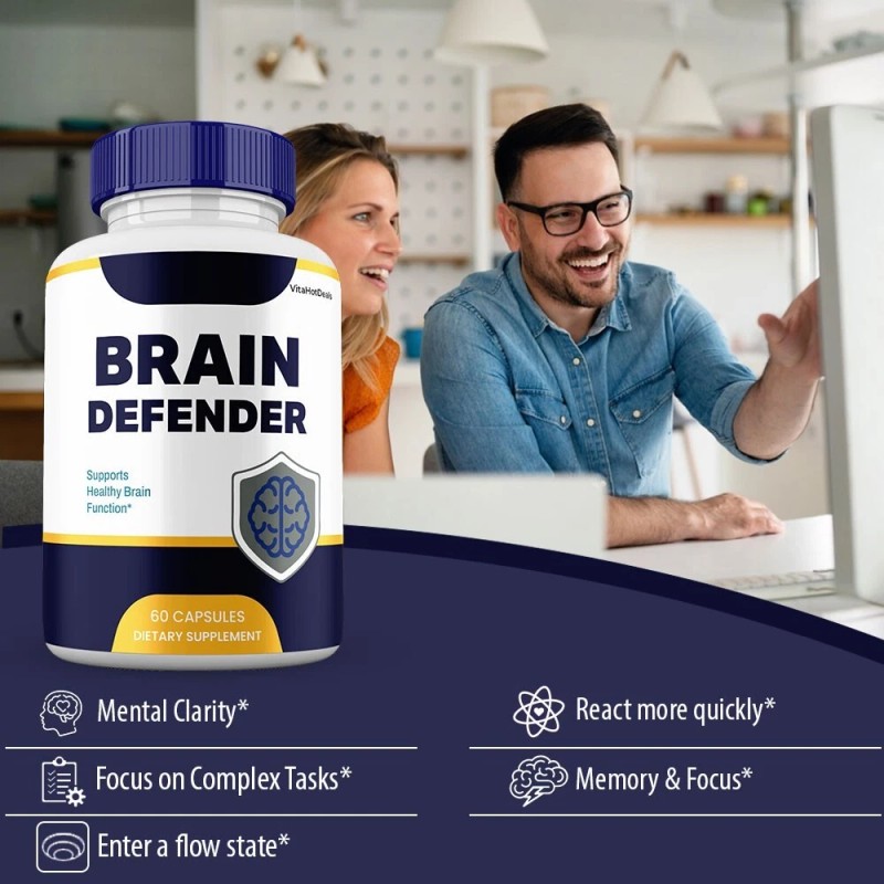 Brain Defender Capsules, Maximum Strength Pills Cognitive and Brain (3