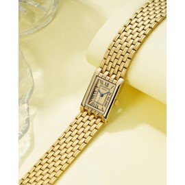CIVO Ladies Watches for Women Gold: Waterproof Analog Stainless Steel Small Wrist - Square Face