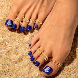 kepvrio Toe Rings for Women Boho Toe Rings Adjustable Toe Rings Sets Vintage Stars Heart Toe Rings Open Womens Toe Rings Stylish Beach Band Ring Nail Rings Foot Jewelry for Summer (Style-B)