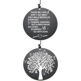 Sympathy Wind Chimes, 40" Memorial Wind Chimes for Loss of Loved One, Sympathy Memorial Bereavement Gift,in Memory of Loved One Loss of Mother Father，Home Decor Garden Patio Outdoor (Black)