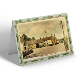 CHRISTMAS CARD - Vintage Somerset - The Old Forge and Plough Hotel, Holford (b)