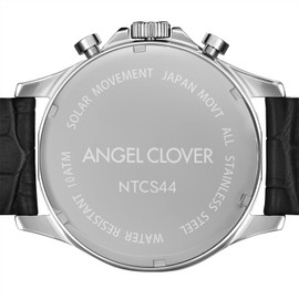 Angel Clover NTCS44SBBK-BK Men's Timecraft Solar Casual Watch, Black, Black